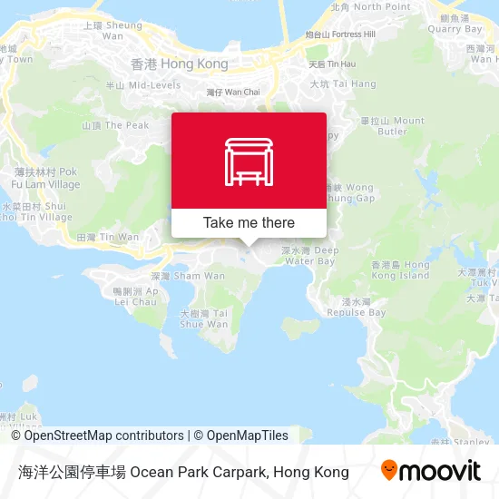 海洋公園停車場 Ocean Park Carpark map