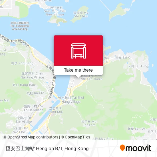 恆安巴士總站 Heng on B/T map
