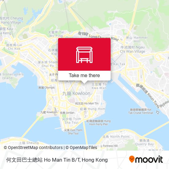 何文田巴士總站 Ho Man Tin B/T map
