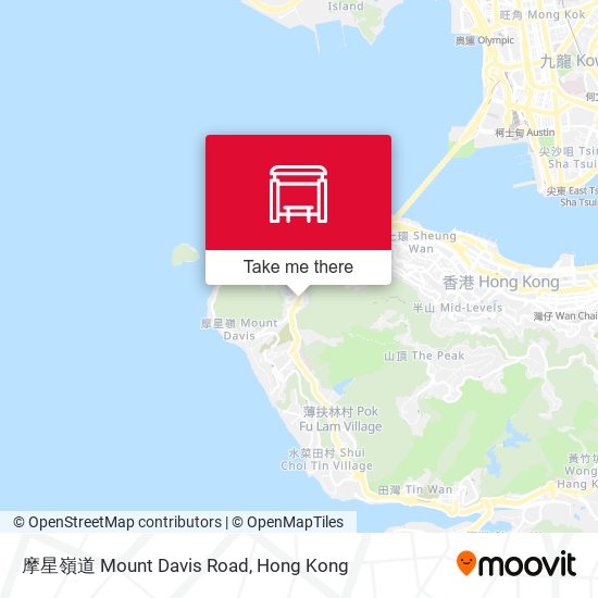 摩星嶺道 Mount Davis Road map