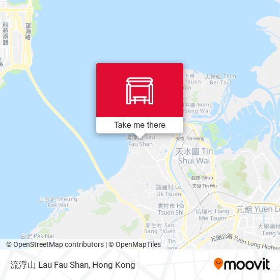 流浮山 Lau Fau Shan map