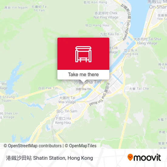 港鐵沙田站 Shatin Station map