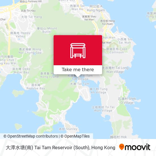 大潭水塘(南) Tai Tam Reservoir (South)地圖