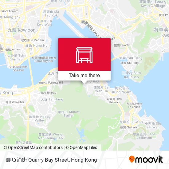 鰂魚涌街 Quarry Bay Street map