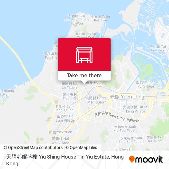 天耀邨耀盛樓 Yiu Shing House Tin Yiu Estate map