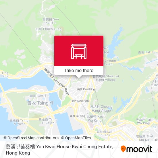 葵涌邨茵葵樓 Yan Kwai House Kwai Chung Estate map