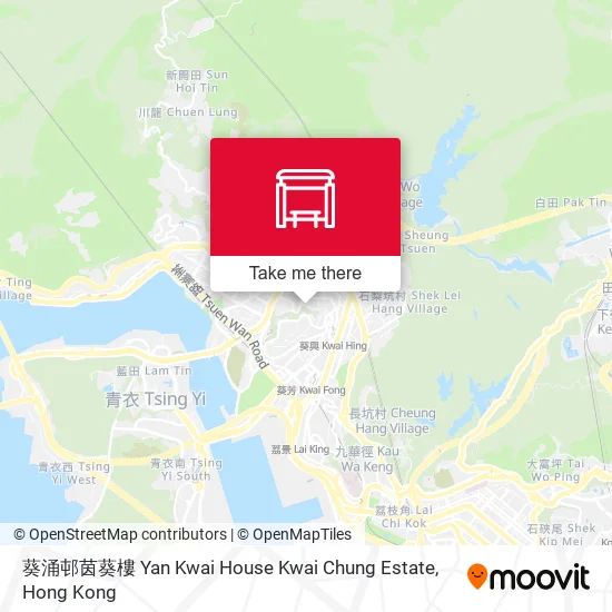 葵涌邨茵葵樓 Yan Kwai House Kwai Chung Estate map