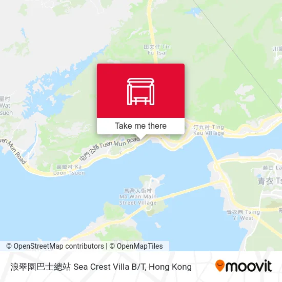 浪翠園巴士總站 Sea Crest Villa B/T map