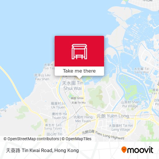 天葵路 Tin Kwai Road map