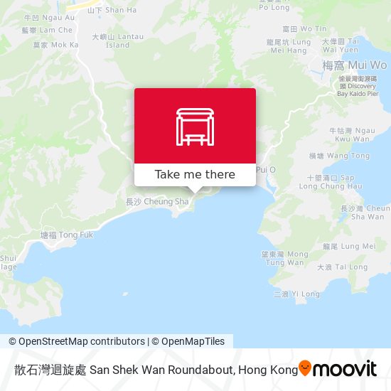 散石灣迴旋處 San Shek Wan Roundabout map