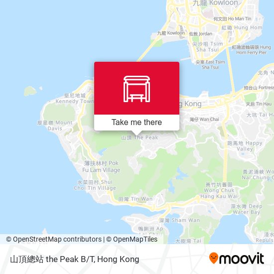 山頂總站 the Peak B/T map