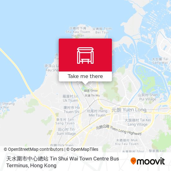 天水圍市中心總站 Tin Shui Wai Town Centre Bus Terminus map