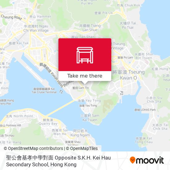 聖公會基孝中學對面 Opposite S.K.H. Kei Hau Secondary School map