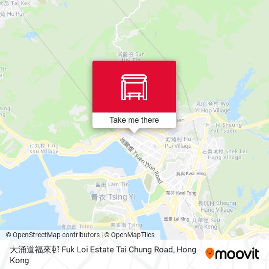 大涌道福來邨 Fuk Loi Estate Tai Chung Road map
