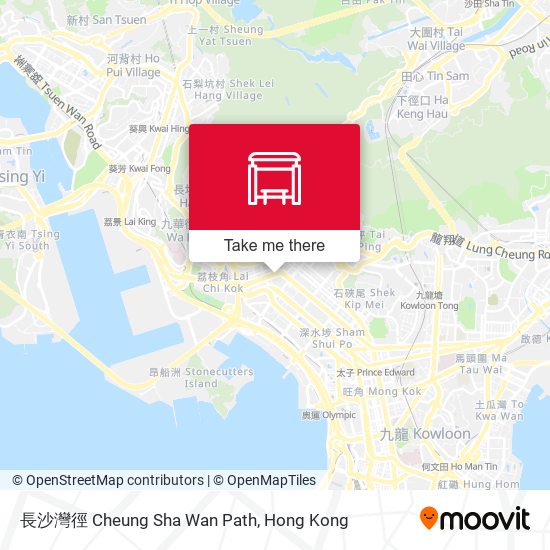 長沙灣徑 Cheung Sha Wan Path map