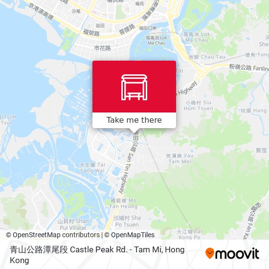 青山公路潭尾段 Castle Peak Rd. - Tam Mi map