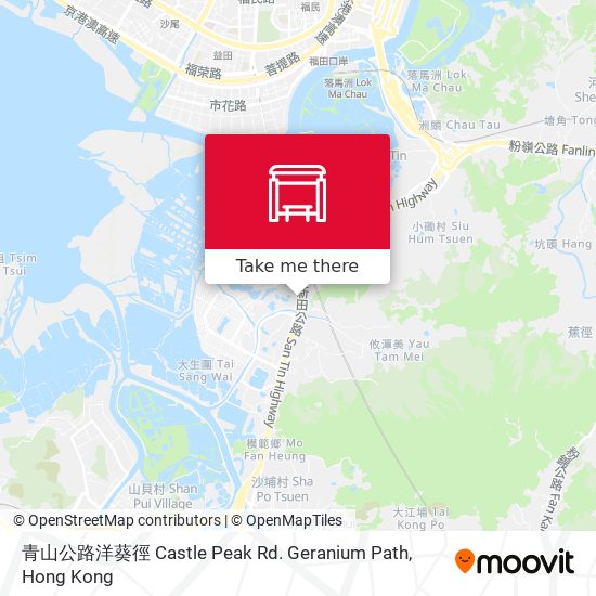 青山公路洋葵徑 Castle Peak Rd.  Geranium Path map