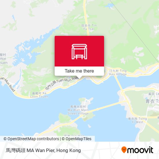 馬灣碼頭 MA Wan Pier map