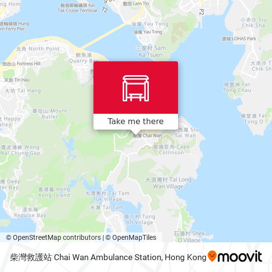 柴灣救護站 Chai Wan Ambulance Station map