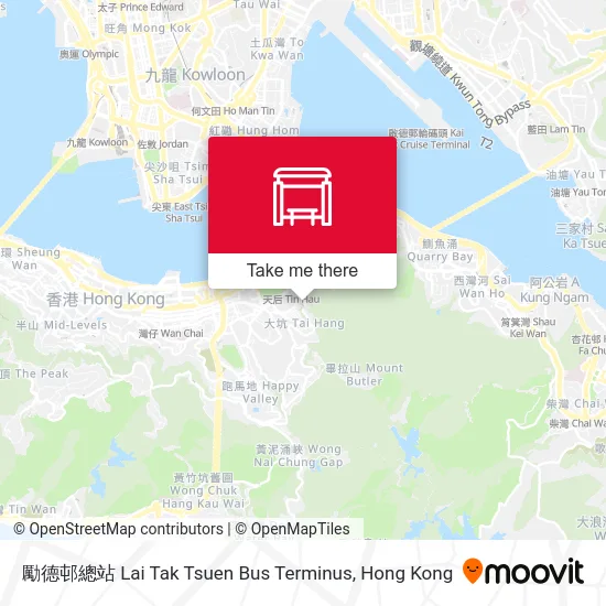 勵德邨總站 Lai Tak Tsuen Bus Terminus map