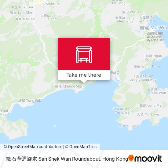 散石灣迴旋處 San Shek Wan Roundabout map