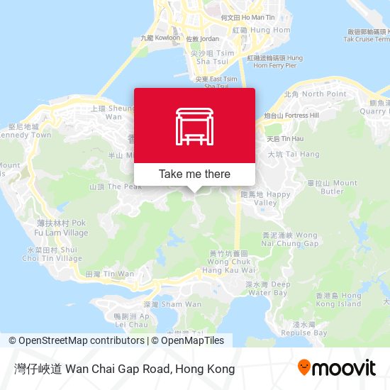 灣仔峽道 Wan Chai Gap Road map