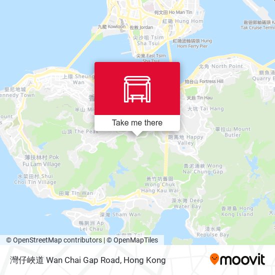 灣仔峽道 Wan Chai Gap Road map