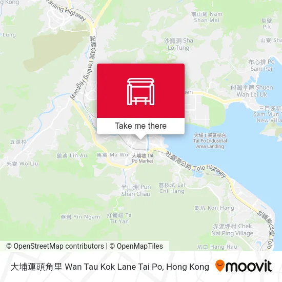 大埔運頭角里 Wan Tau Kok Lane Tai Po地圖