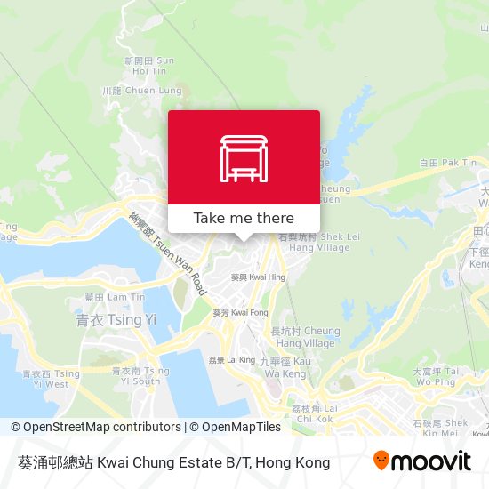 葵涌邨總站 Kwai Chung Estate B/T map