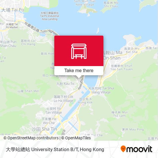大學站總站 University Station B/T map