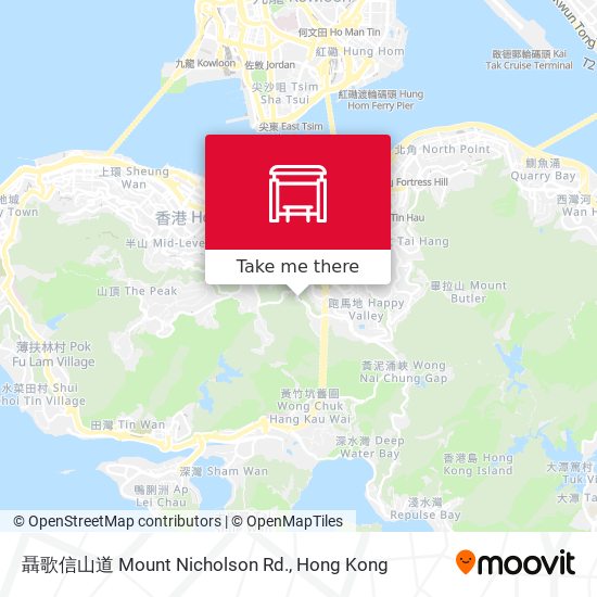 聶歌信山道 Mount Nicholson Rd. map