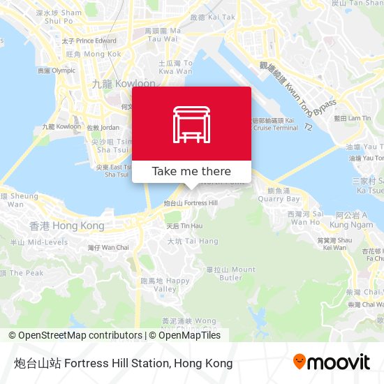 炮台山站 Fortress Hill Station map