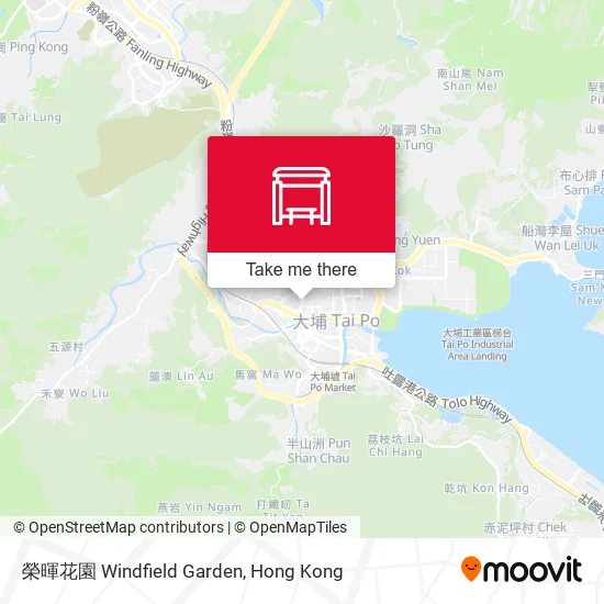 榮暉花園 Windfield Garden map
