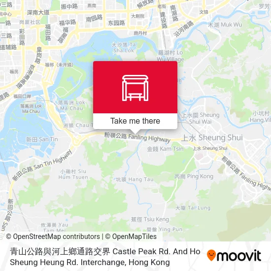 青山公路與河上鄉通路交界 Castle Peak Rd. And Ho Sheung Heung Rd. Interchange地圖