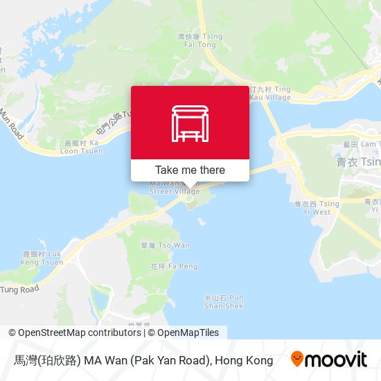 馬灣(珀欣路) MA Wan (Pak Yan Road) map
