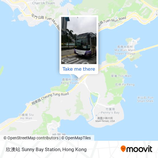 欣澳站 Sunny Bay Station map