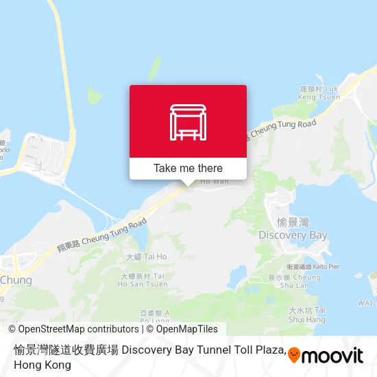 愉景灣隧道收費廣場 Discovery Bay Tunnel Toll Plaza map