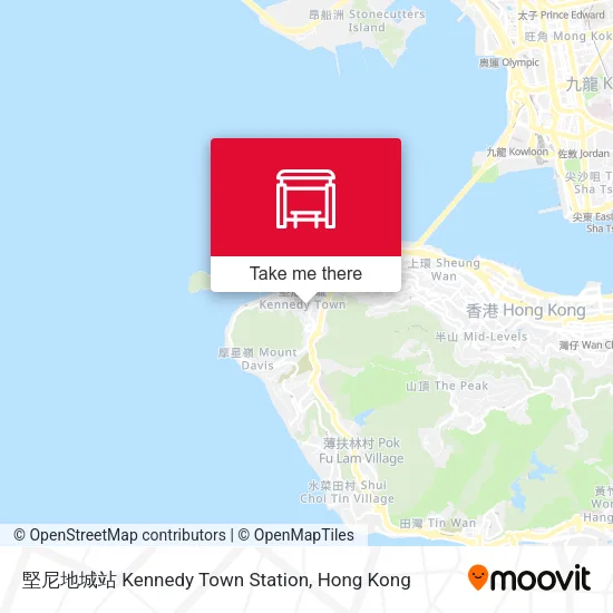 堅尼地城站 Kennedy Town Station map