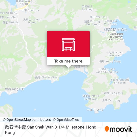 散石灣中蘆 San Shek Wan 3 1 / 4 Milestone map