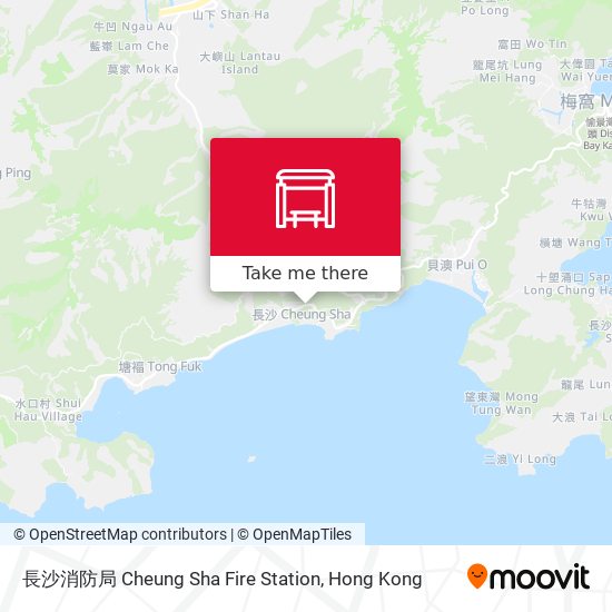 長沙消防局 Cheung Sha Fire Station map