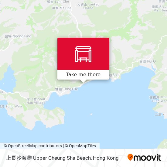 上長沙海灘 Upper Cheung Sha Beach map