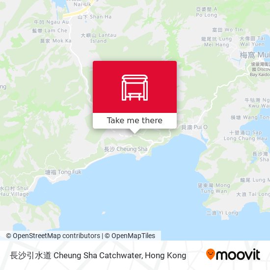 長沙引水道 Cheung Sha Catchwater map