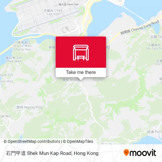 石門甲道 Shek Mun Kap Road map