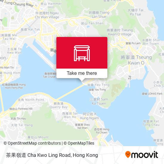 茶果嶺道 Cha Kwo Ling Road map