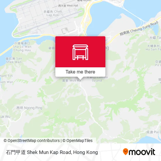 石門甲道 Shek Mun Kap Road map