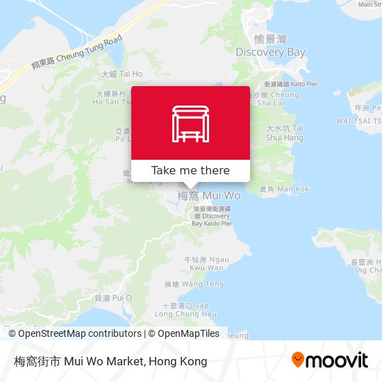 梅窩街市 Mui Wo Market map