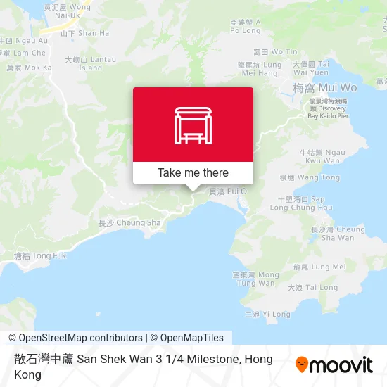 散石灣中蘆 San Shek Wan 3 1 / 4 Milestone地圖