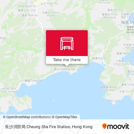 長沙消防局 Cheung Sha Fire Station map