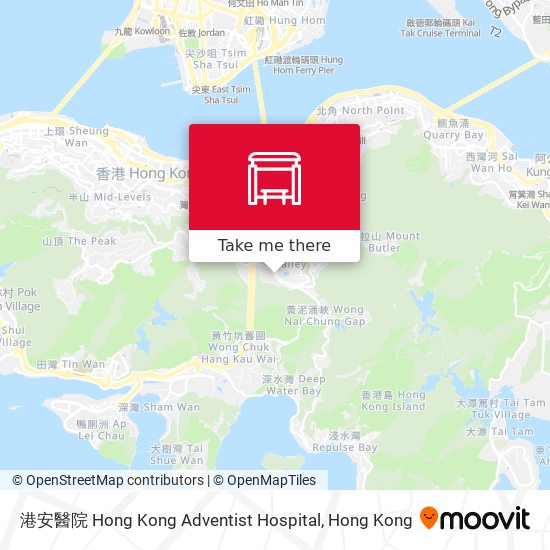 港安醫院 Hong Kong Adventist Hospital map