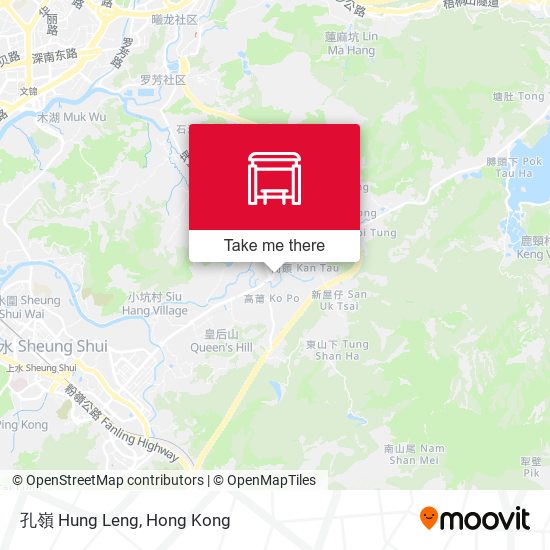 孔嶺 Hung Leng map